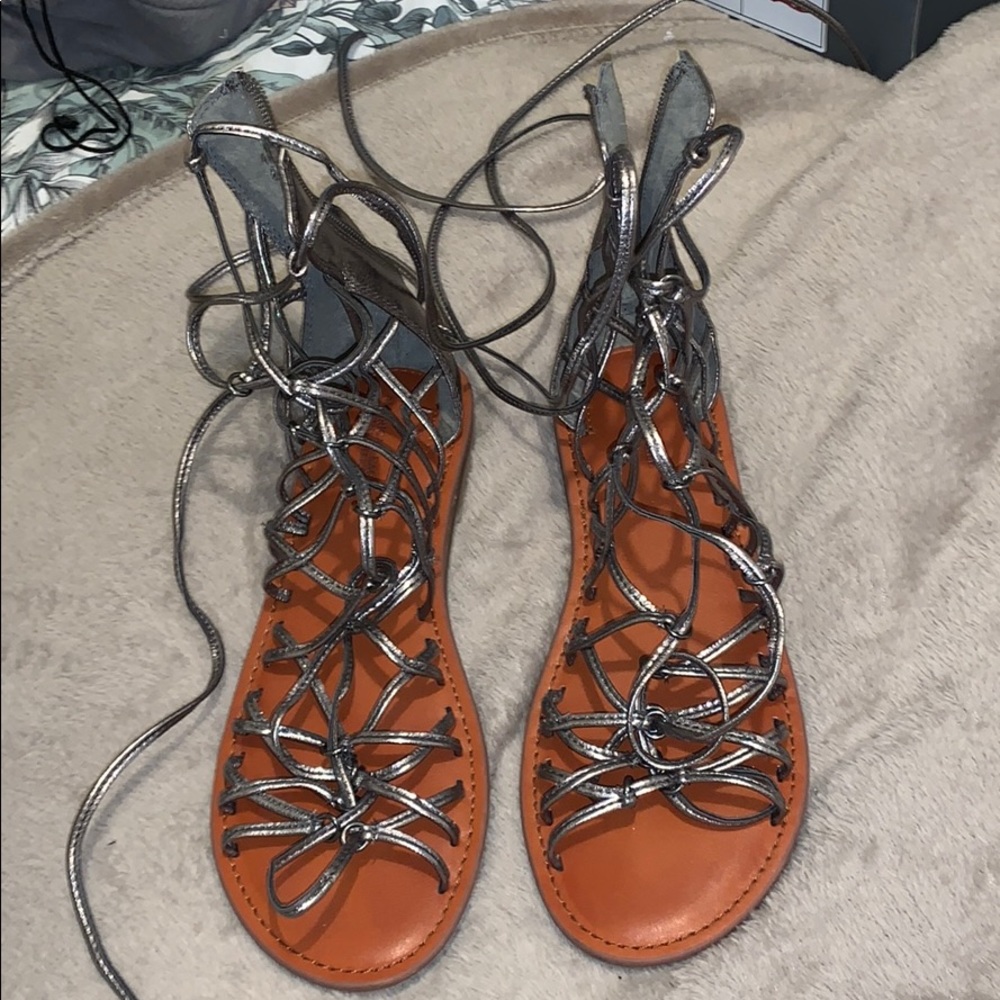 AE tie up gladiator sandals
